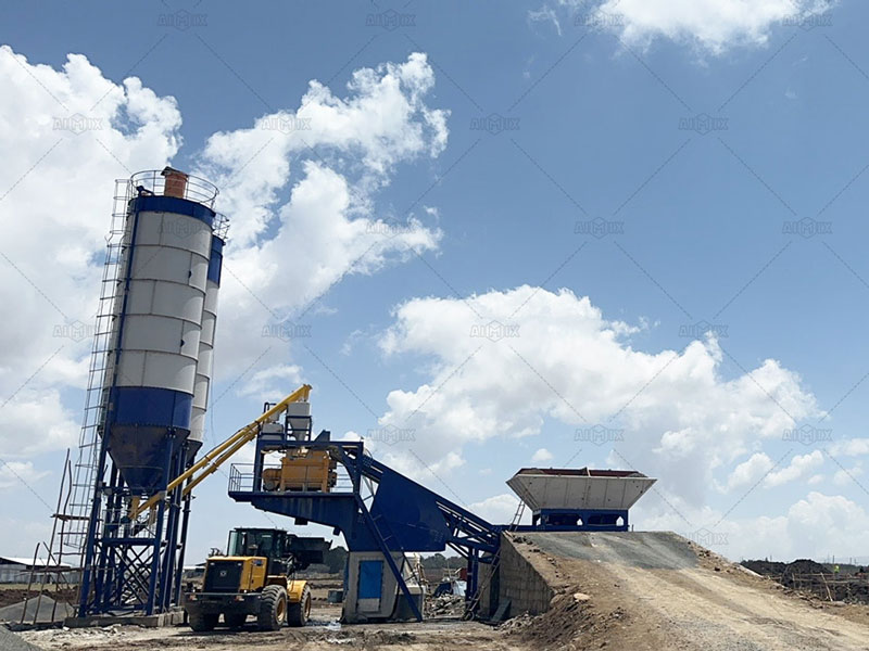 AJY small concrete plant in Ethiopia