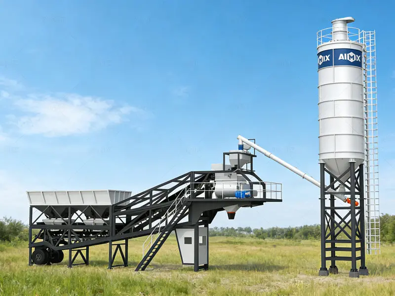 AJY60 mobile type batch plant for sale