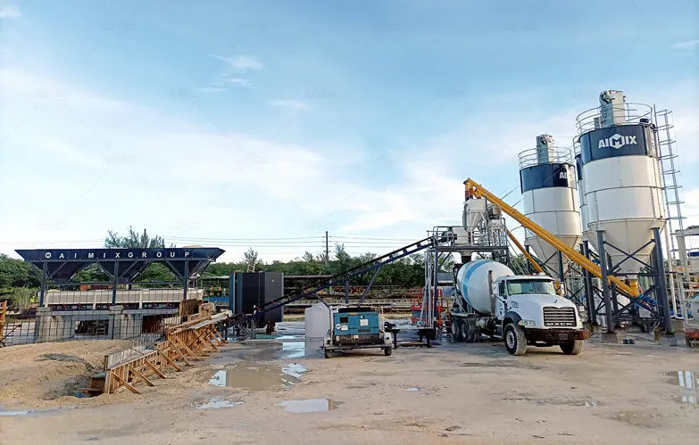 Dry Mix Concrete Plant operating in Guam