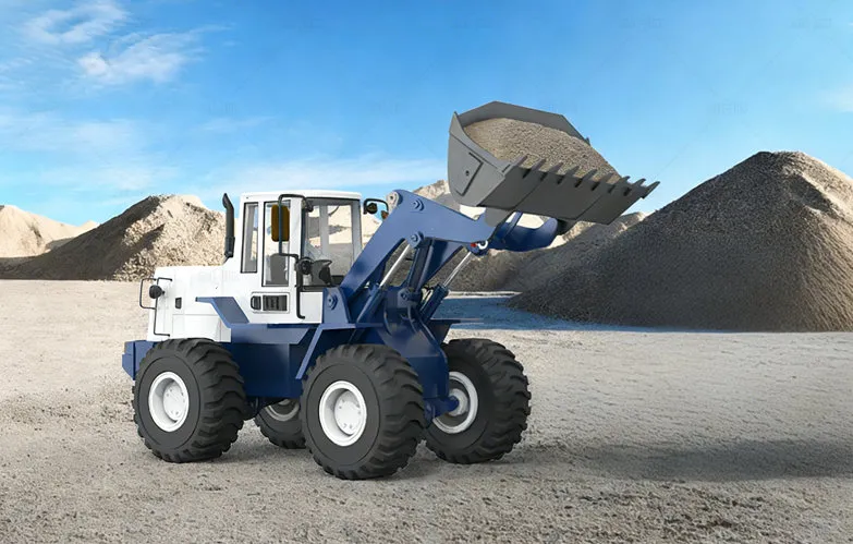 Loader for On-Site Material Handling for mixer batching plant