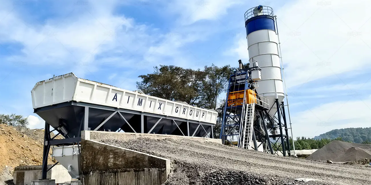 Stationary Batch Plant for ready mix concrete production in Mexico