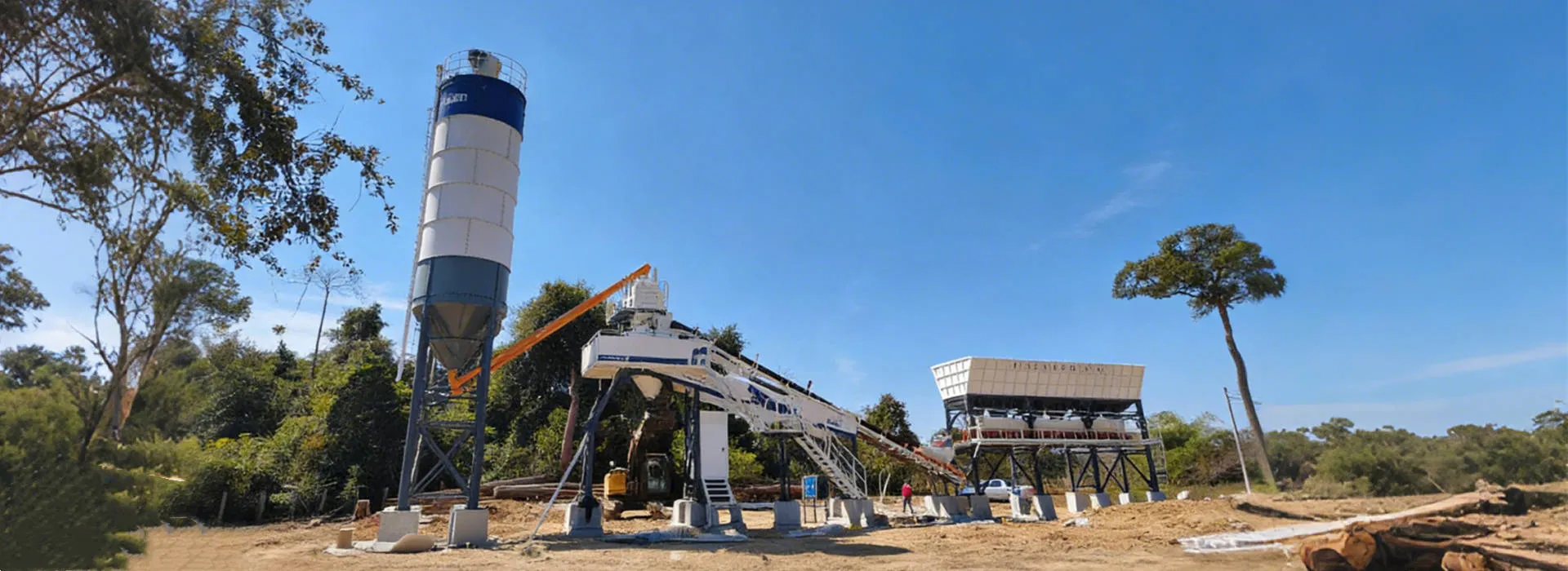 aimix 70tph fast installation concrete batching plant banner