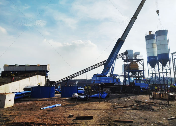 AJ-120-stationary-concrete-batching-plant-Indonesia