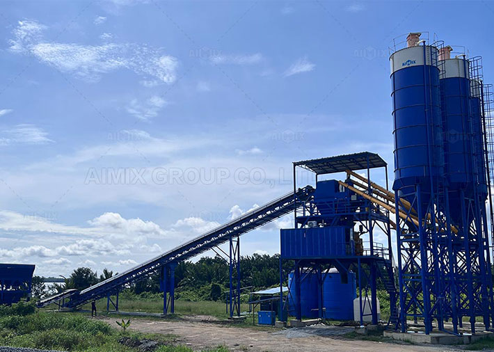 AJ180-Stationary-Concrete-Batching-Plant-in-Malaysia