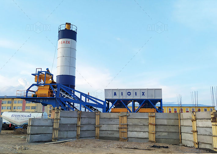 AJY35-Mobile-Concrete-Batching-Plant-For-Hospital-Project