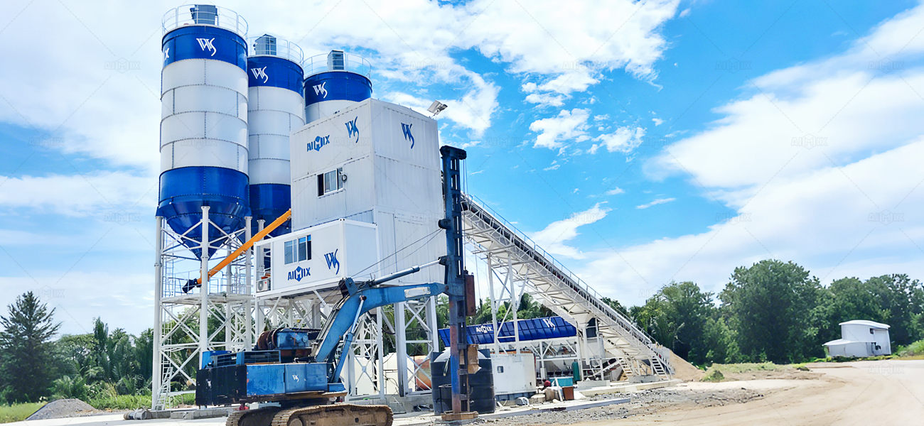 AJ180 concrete mixing plant in Malaysia