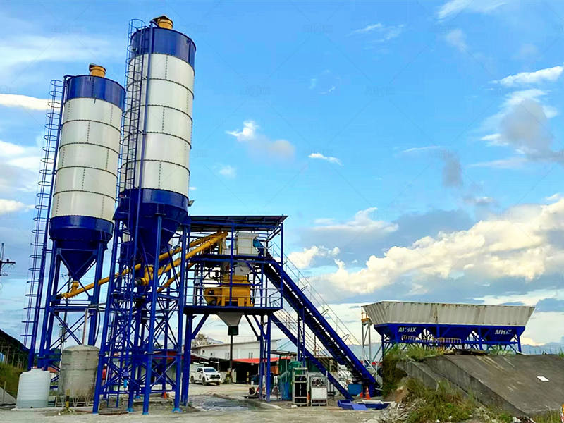 AJ60 wet mix concrete batching plant
