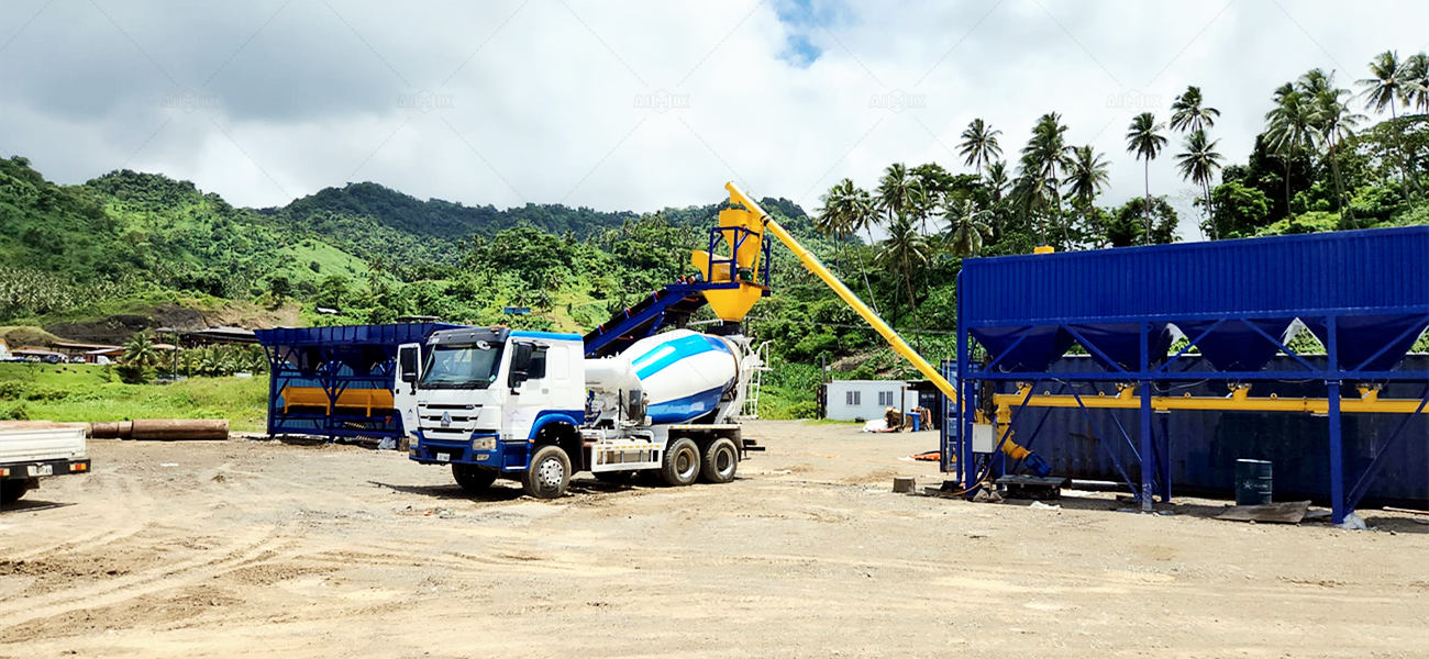 AJG-35 Dry Mix Batching Plant for Fiji Road Construction