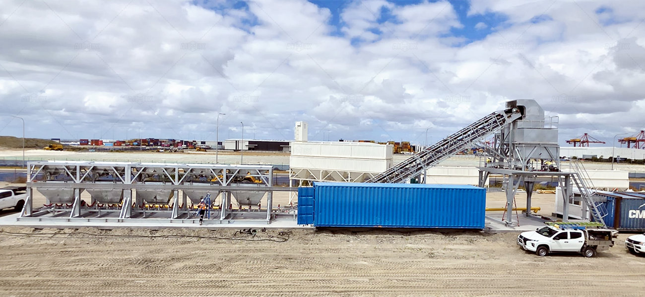 AJG120 dry mix concrete batch plant in Australia