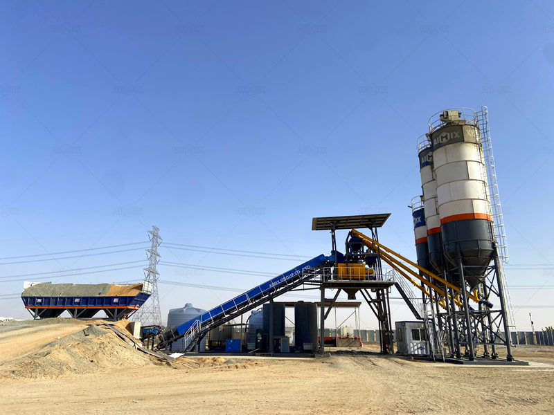 AJM75 Foundation Free Concrete Plant support Saudi Arabia project