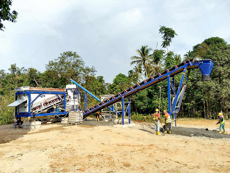 AJSY35 concrete ready mix plant in Malaysia