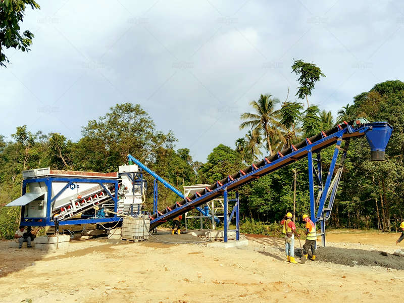 AJSY35 mini mobile batching plant for sale