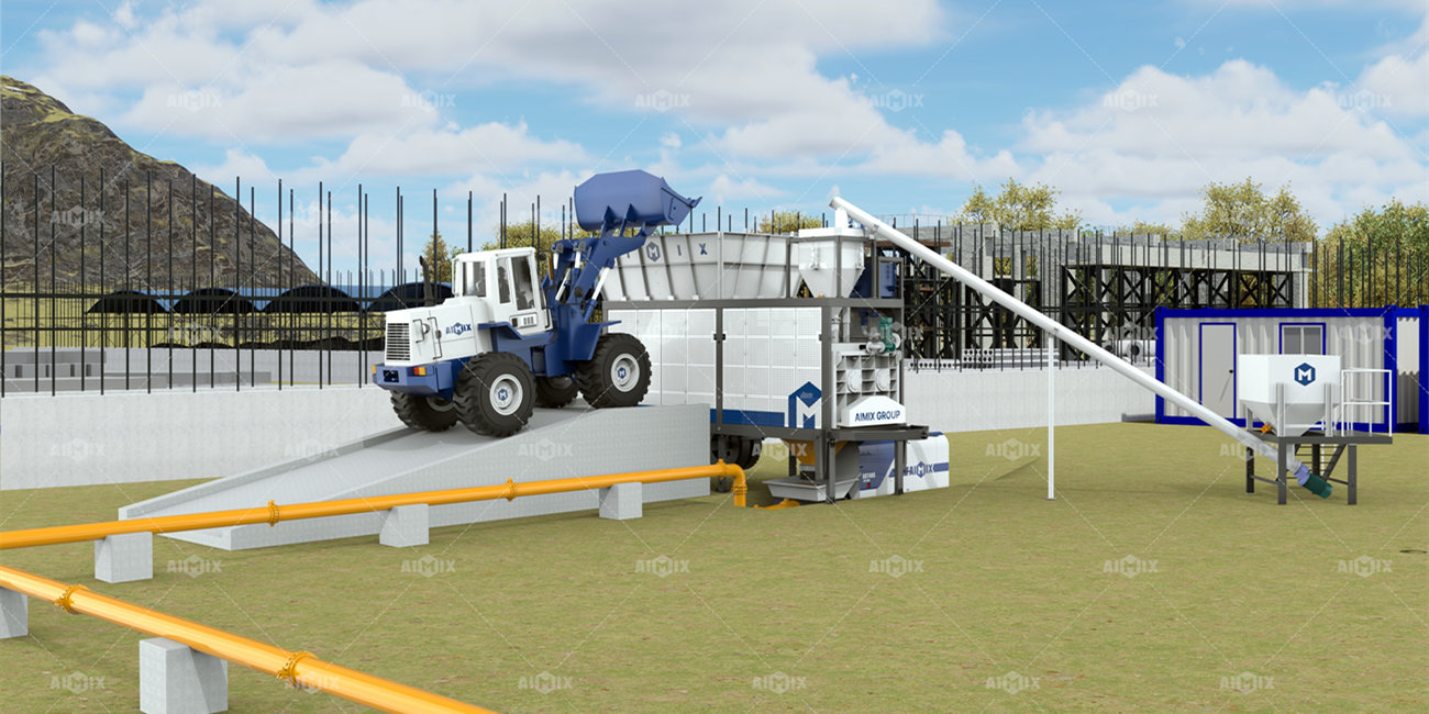 AJSY40 mobile batch plant concrete from Aimix
