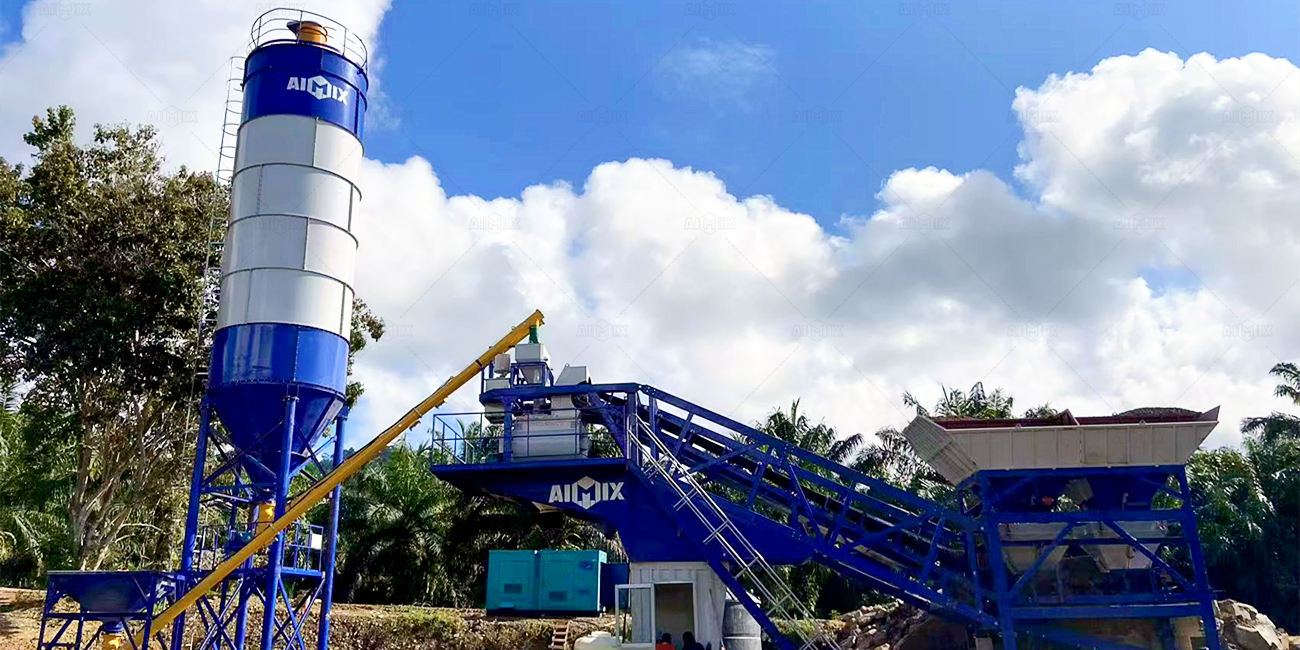 AJY35 mobile ready mix concrete plant for sale in Malaysia