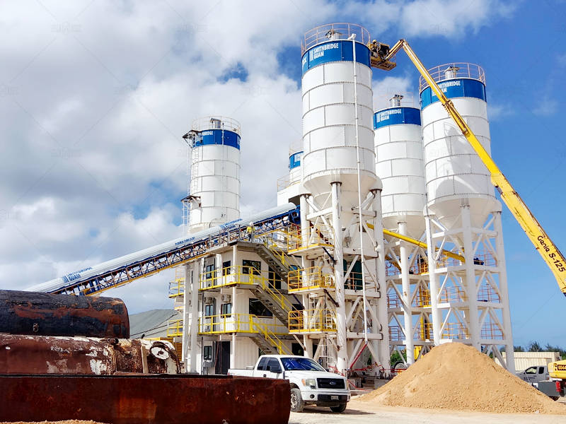 Wet Mix type Stationary Concrete Batching Plant in Guam