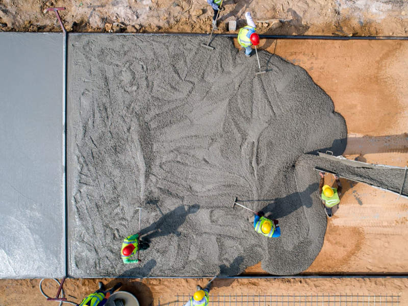 commercial concrete pouring