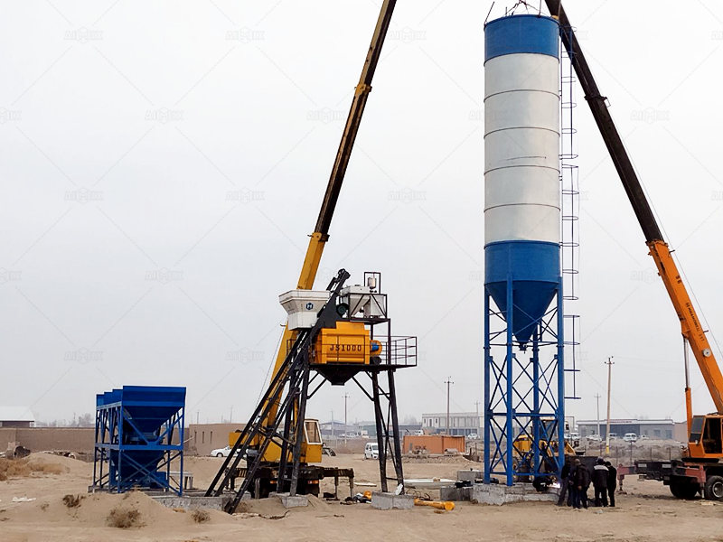 concrete batching plant installation in Uzbekistan