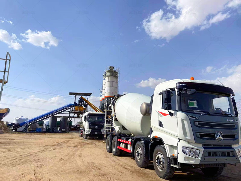 concrete mixer truck and Foundation Free Concrete Plant in Saudi Arabia