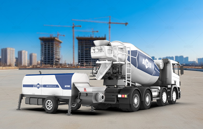 concrete pump and Transit Mixer for Transportation & On-Site Delivery of concrete