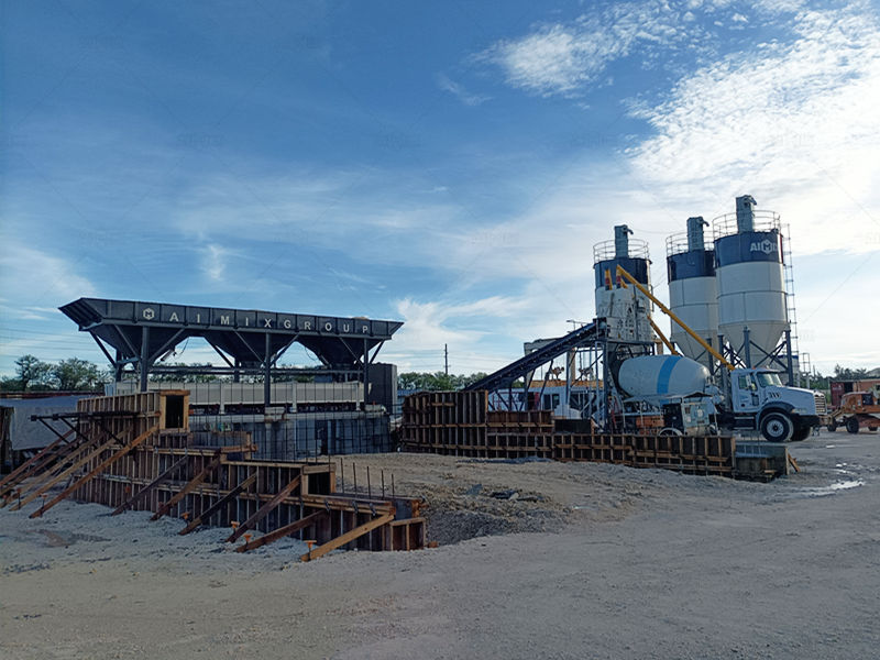 dry mix concrete batching plant from Aimix in Guam