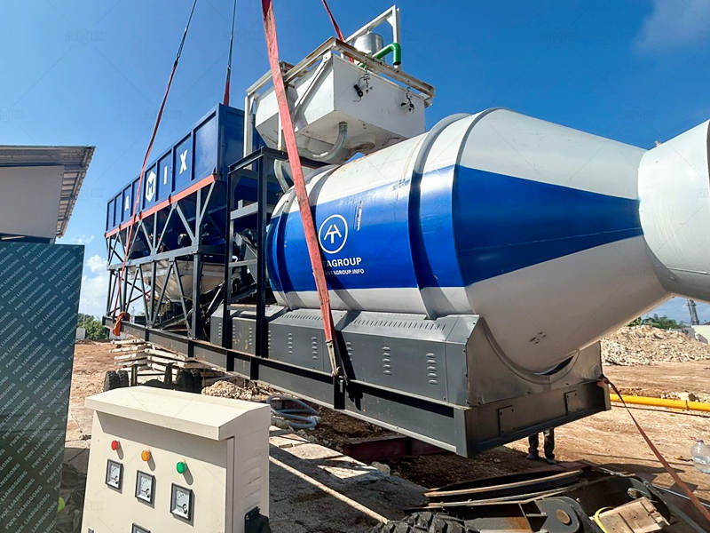 installation of mini mobile batching machine