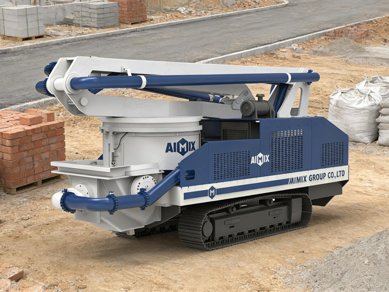 pan mixer crawler chassis concrete pump