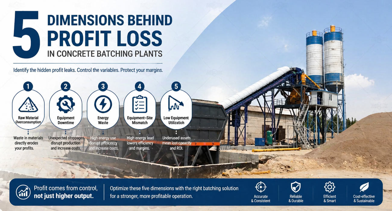 5 Dimensions Behind Profit Loss in Concrete Batching Plants