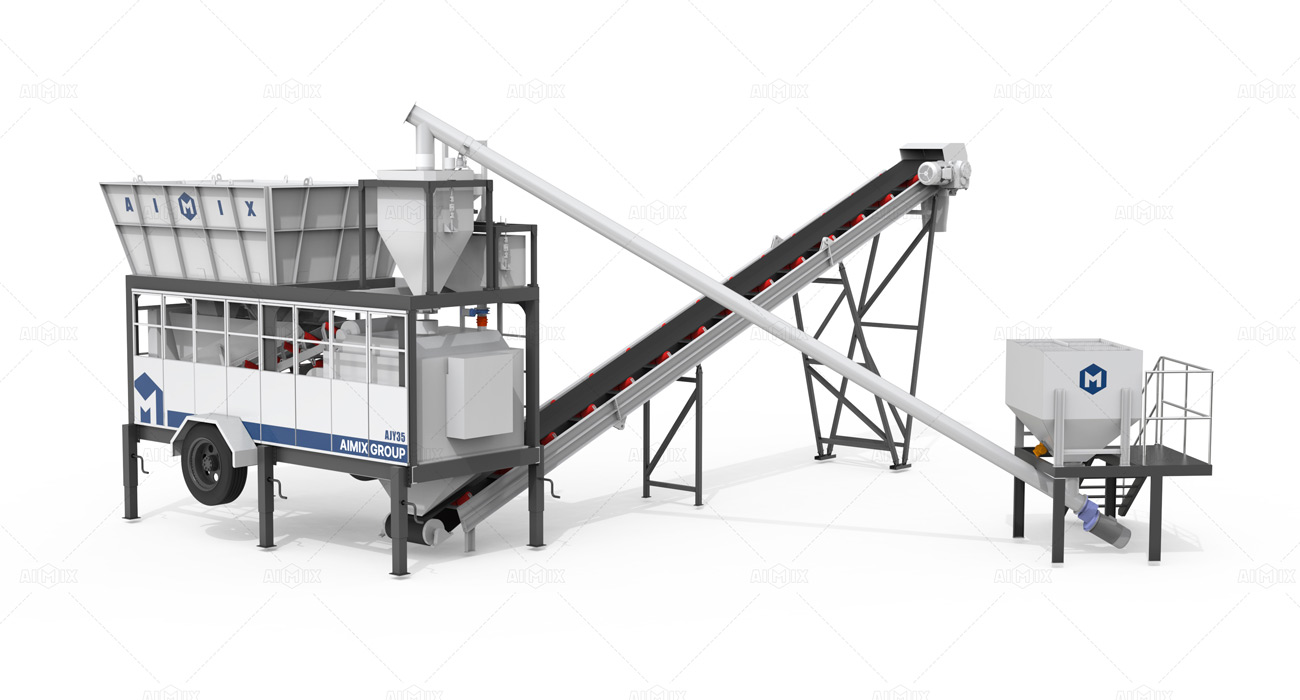 Compact Portable Wet Mix Plant AJSY Series