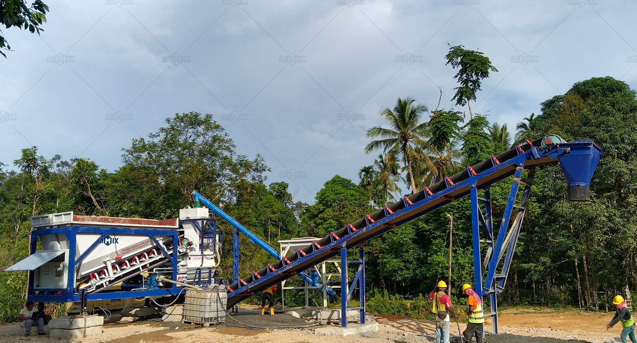 Compact Solution for Fast-Track Infrastructure Construction AJSY35 wet mix plant in Malaysia