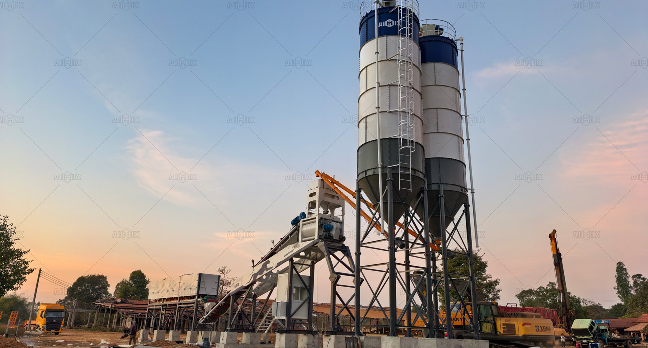 Rapid Deployment Under Constrained Site Conditions Project AJY70 Wet mix plant in Laos