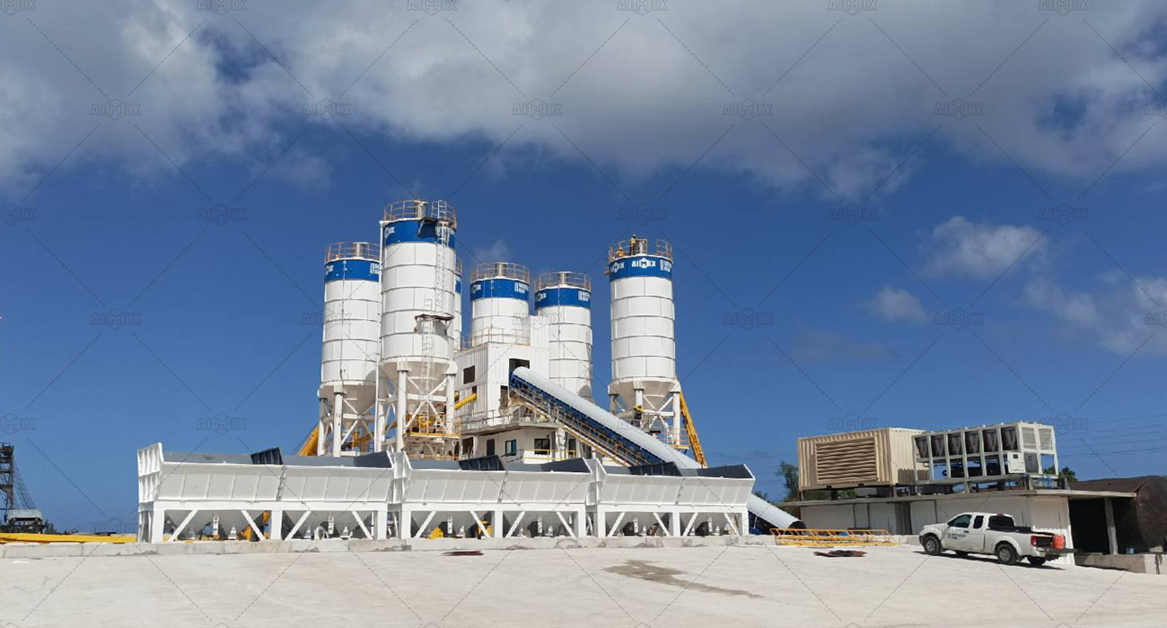 Stable Output for Continuous Construction in Island Projects Project AJ180 wet mix plant in Guam