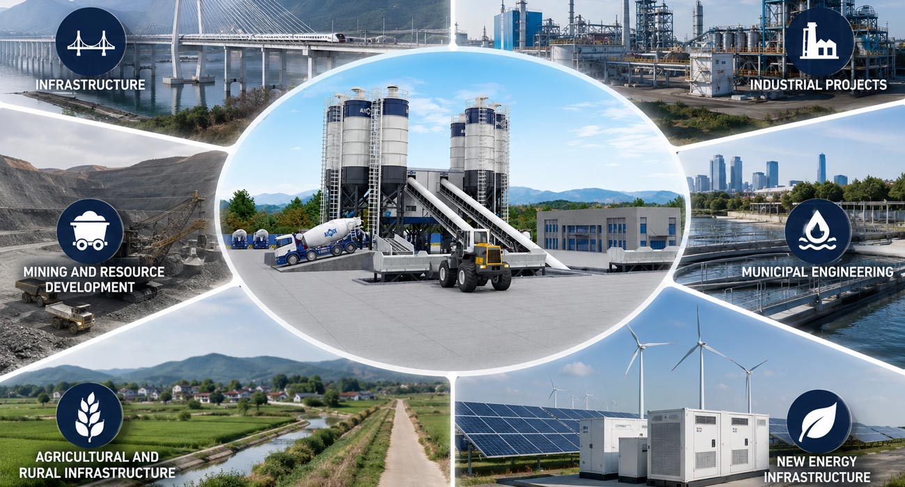 The concrete batch plant applications