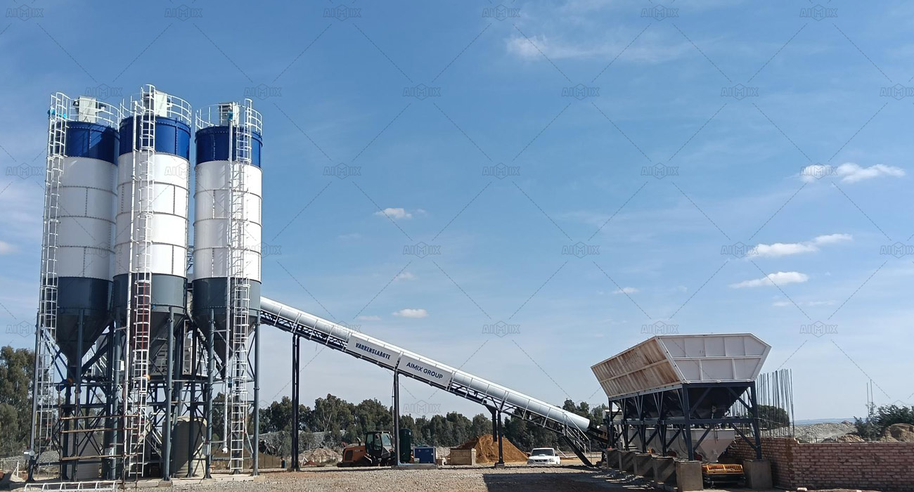 AJ90 90tph concrete mixing plants in South Africa with reasonable price