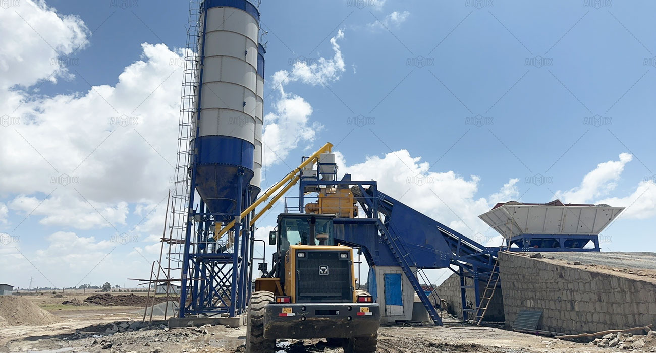 AJY60 mobile concrete plant in Ethiopia