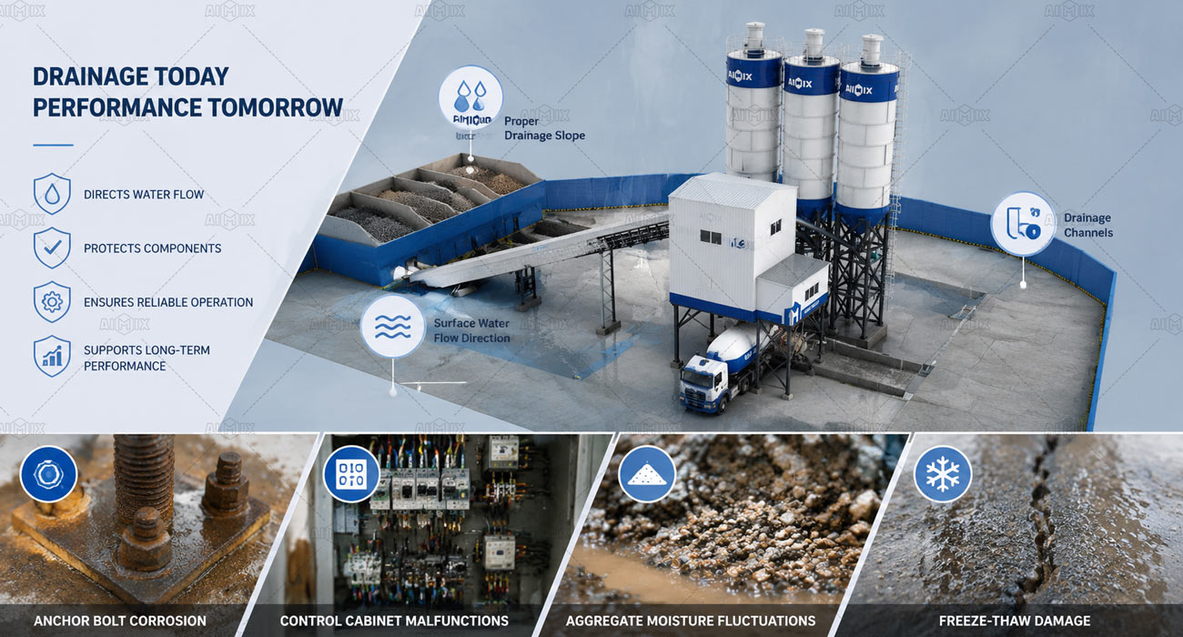 Site Drainage Design in Concrete Plants
