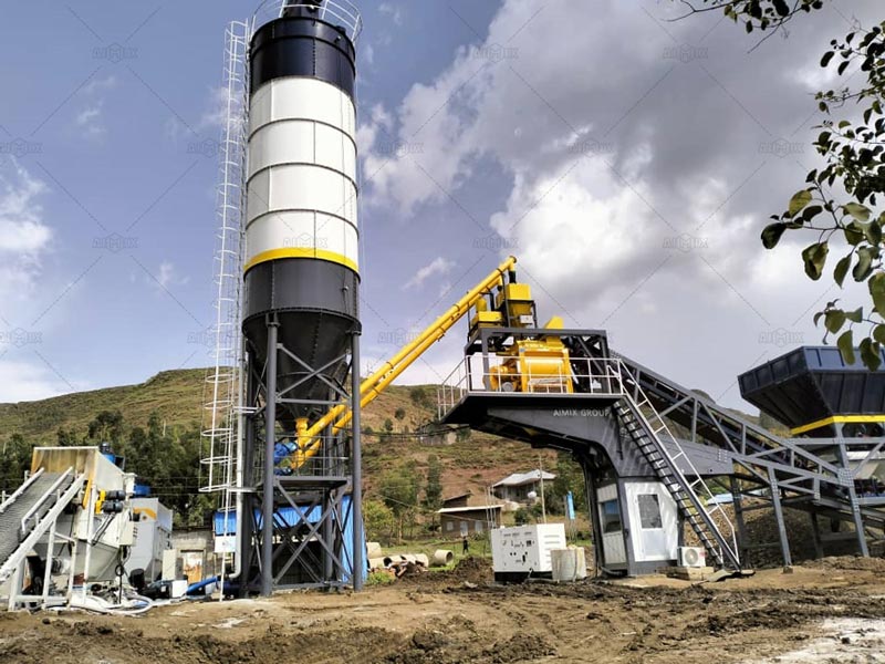 mobile concrete batching plant model in AIMIX