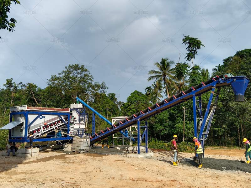 AJSY series 35tph portable mixing plant in Malaysia