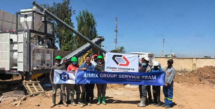 AJSY35 small portable concrete plant in Congo